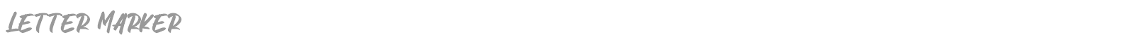 Letter Marker font preview